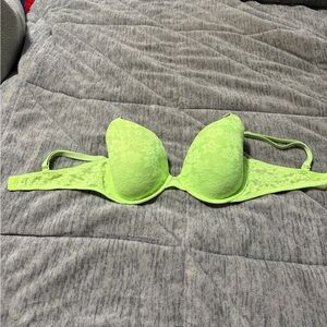 Victoria's Secret Neon Lime Lace Bra